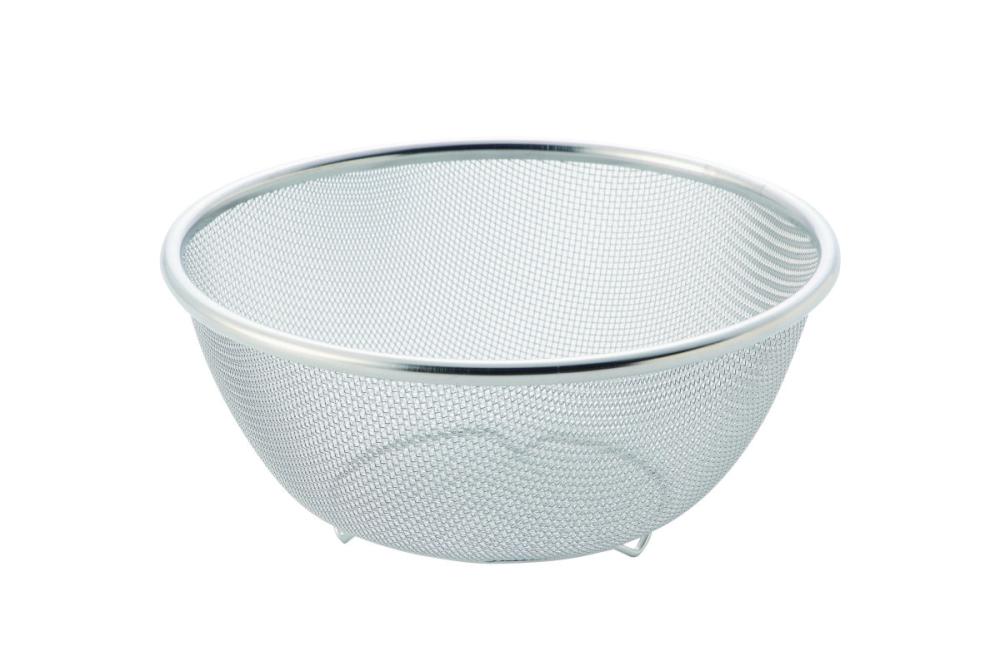 アテーナライフ　ステンレス製ボウル型ザル　１８ｃｍ