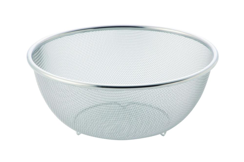 アテーナライフ　ステンレス製ボウル型ザル　２１ｃｍ