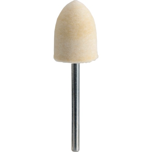 ＴＲＵＳＣＯ　フェルトミニホイール　砲弾型　１５　仕上げ用　白色　１０個入＿