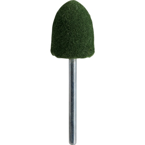 ＴＲＵＳＣＯ　フェルトミニホイール　砲弾型　１５　研磨用　緑色　１０個入＿