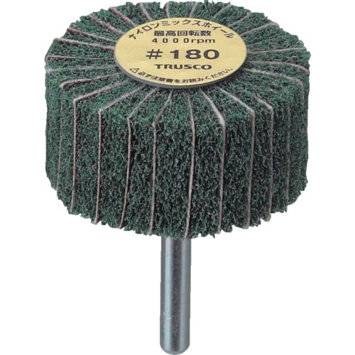 ＴＲＵＳＣＯ　ナイロンミックスホイール　外径８０Ｘ厚２５Ｘ軸６　５個入　１８０♯＿