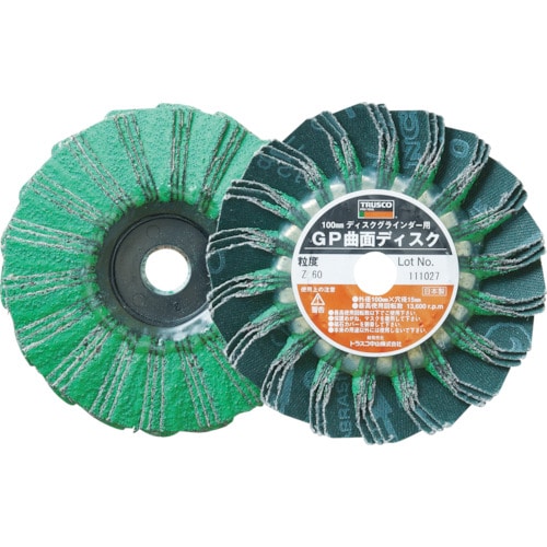 ＴＲＵＳＣＯ　ＧＰ曲面ディスク　ジルコニア　１００　５枚入　４０＃＿