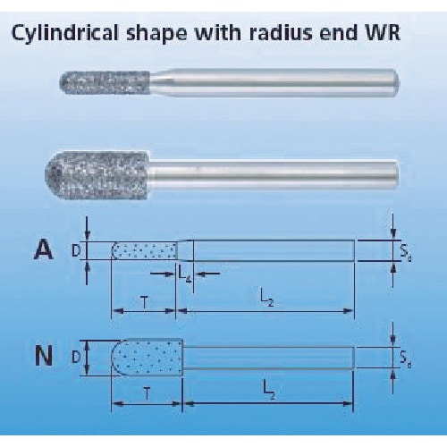 ＰＦＥＲＤ　ダイヤモンドバー　６ｍｍ軸　４５＿