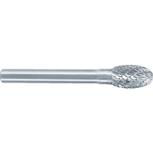 スーパー　超硬バーシャンク径６ミリ（卵型）シングルカット（刃径：６．０）＿