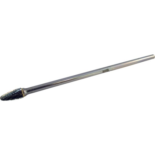 スーパー　超硬バーロングシャンク径６ミリ（砲弾型）ダブルカット（刃径：９．５）＿