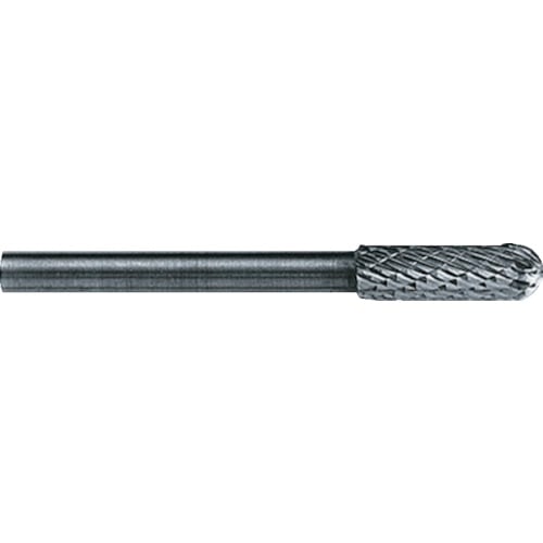 スーパー　超硬バーシャンク径３ミリ（先丸円筒型）シングルカット（刃径：４．０）＿