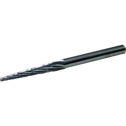 スーパー　超硬バーシャンク径３ミリ（円錐型）ダブルカット刃径：３．０波長：１６＿
