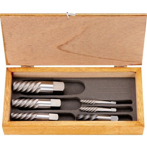 ＴＲＵＳＣＯ　エキストラクターセット　ラセン型　６本組　木箱入＿