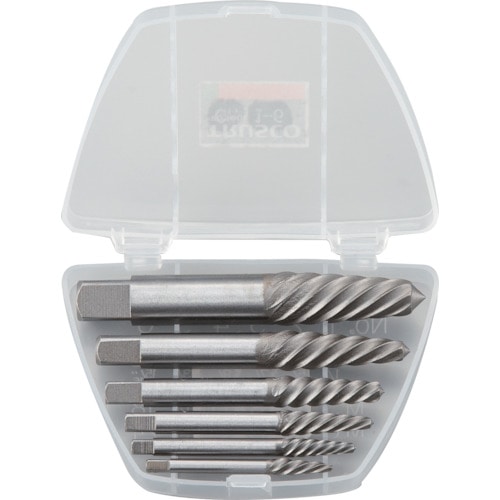 ＴＲＵＳＣＯ　エキストラクターセット　ラセン型　６本組　プラケース入＿