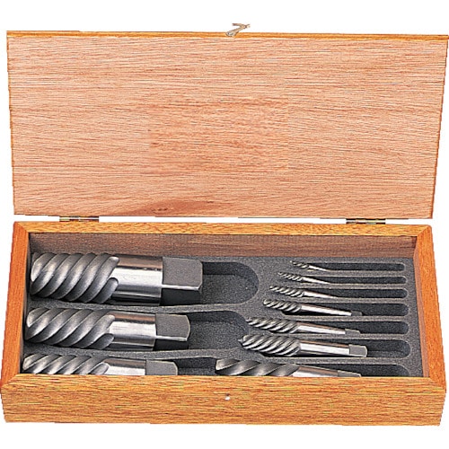 ＴＲＵＳＣＯ　エキストラクターセット　ラセン型　１０本組　木箱入＿