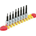 ＫＴＣ　６．３ｓｑ．ロングＴ型いじり止めトルクスビットソケットセット［８コ組］＿