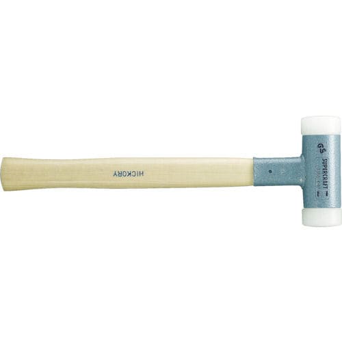 ＨＡＬＤＥＲ　スーパークラフトハンマー　ヒッコリー製ハンドル付ナイロン白　頭径２＿