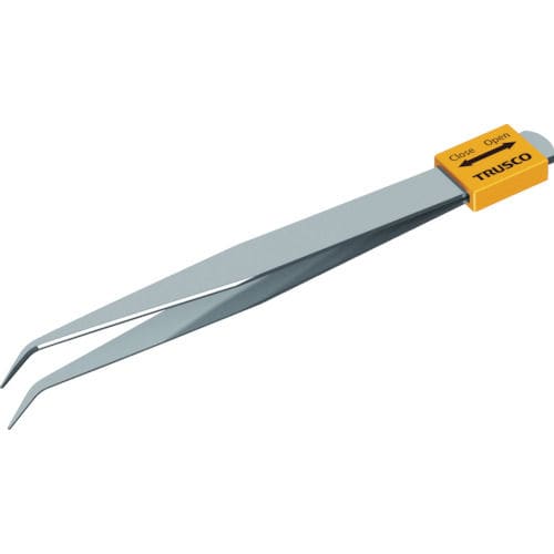 ＴＲＵＳＣＯ　ステンレス製ピンセット　開閉キャップ付　ＡＡ先曲１２５＿