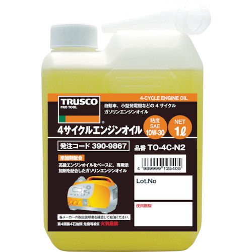 ＴＲＵＳＣＯ　４サイクルエンジンオイル１Ｌ　粘度１０Ｗ－３０＿
