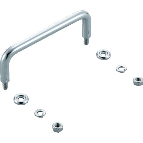 スガツネ工業　ステンレス丸棒ハンドル（おねじ）座金付６８（１００－０１０－５５１＿