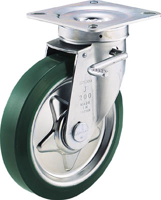 ＴＲＵＳＣＯ　プレス製ウレタンキャスター　自在ダブルストッパー付　２００＿