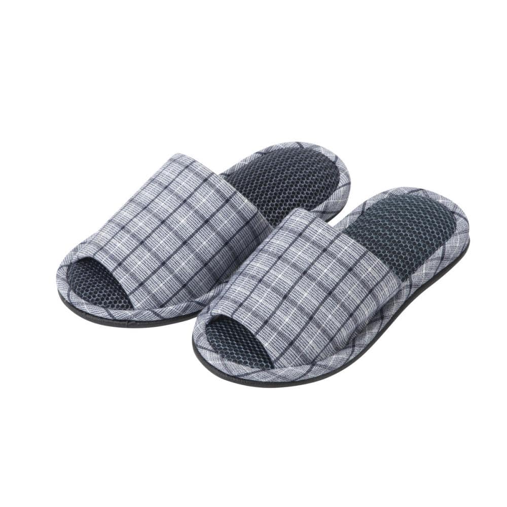 你的品牌名　備長炭スリッパ　グレー　Ｌ