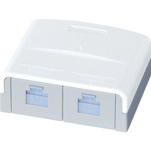 Ｐａｎａｓｏｎｉｃ　ぐっとすシリーズ情報モジュラジャック　ＣＡＴ５Ｅ　露出２コ口＿