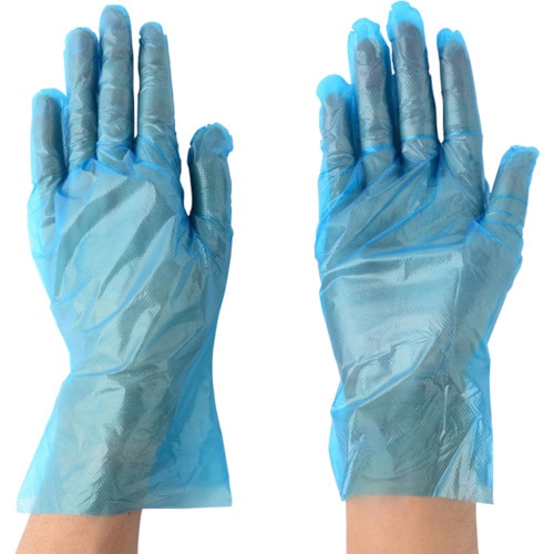 サラヤ　サラヤエンボス手袋ＰＥ青２００枚入ＸＳ＿