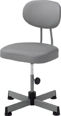 ＴＲＵＳＣＯ　事務椅子　ビニールレザー張り　キャスター無　グレー＿