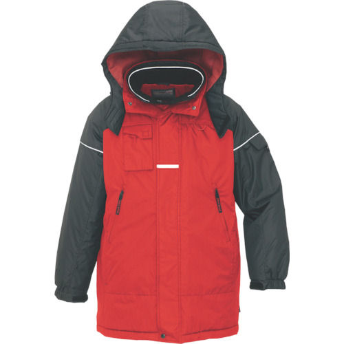 アイトス　防寒コート　レッドＭ＿