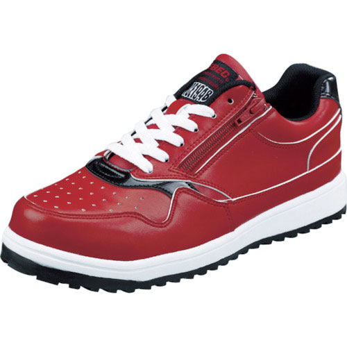 ジーベック　ＺＩＰアップ耐滑セフティシューズ　８５１１８　レッド　２６．０ＣＭ＿