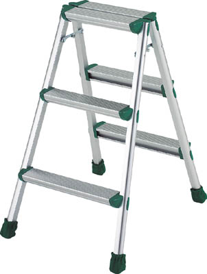 ＴＲＵＳＣＯ　アルミ製踏台　軽作業用・脚カバー付　３段＿