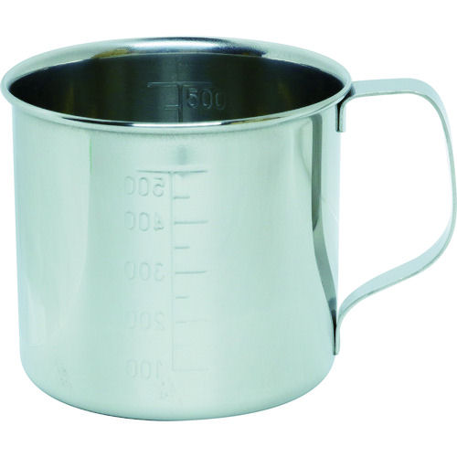 ＴＲＵＳＣＯ　ステンレスビーカー　注ぎ口無　０．５Ｌ　９２Ｘ９０＿