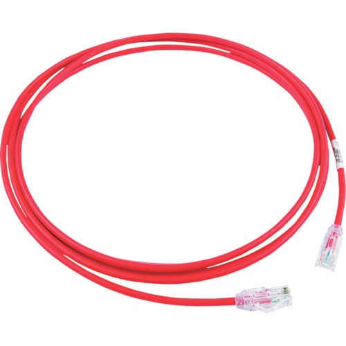 パンドウイット　カテゴリ６Ａ細径パッチコード　３ｍ　赤＿