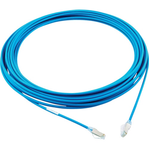 パンドウイット　カテゴリ６Ａ細径シールドパッチコード　１５ｍ　青＿