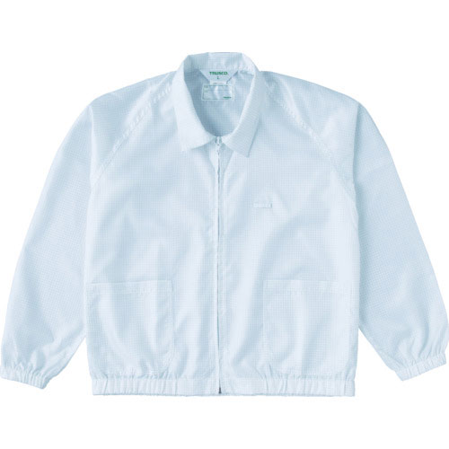 ＴＲＵＳＣＯ　制電糸グリッド仕様ジャケット（衿付）　ホワイト　Ｍ＿