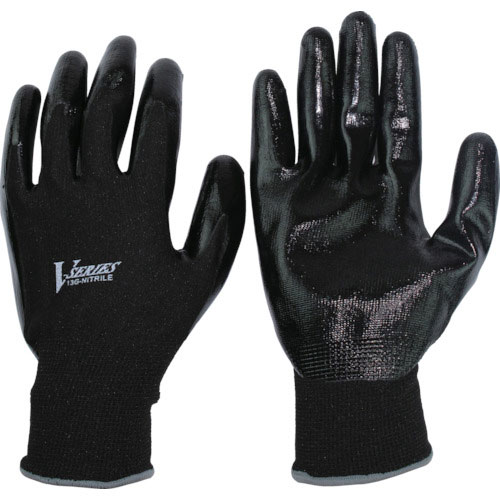 おたふく　ニトリル背抜き手袋　ブラック　ＬＬ＿