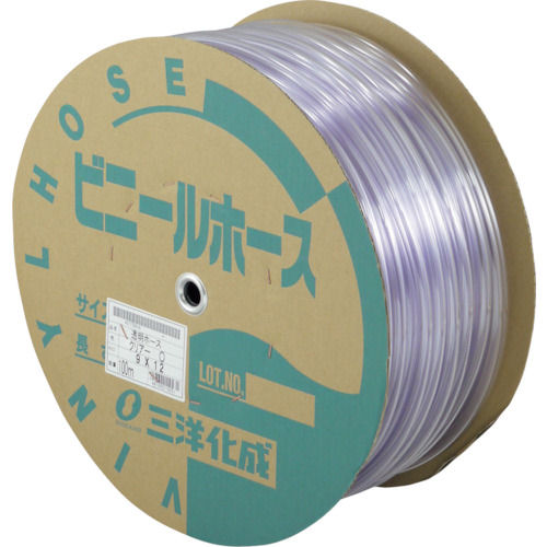 サンヨー　透明ホース９×１２　１００ｍドラム巻＿