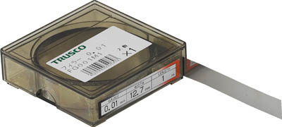 ＴＲＵＳＣＯ　フィラーゲージ　０．０１ｍｍ厚　１２．７ｍｍＸ１ｍ　ステンレス製＿