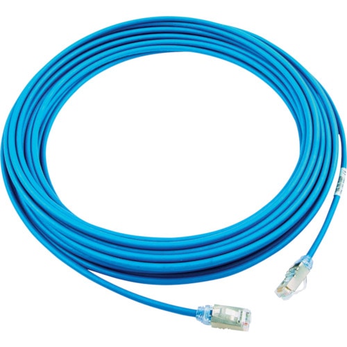 パンドウイット　カテゴリ６Ａ細径シールドパッチコード　１０ｍ　青＿