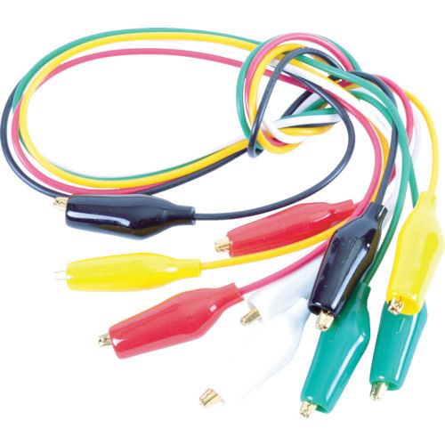 テイシン　テストリード小　４５ｃｍ　シールドクリップＳ（金めっき）両端付　５本入＿