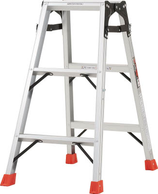 ＴＲＵＳＣＯ　はしご兼用脚立　アルミ合金製・脚カバー付　高さ０．８１ｍ＿