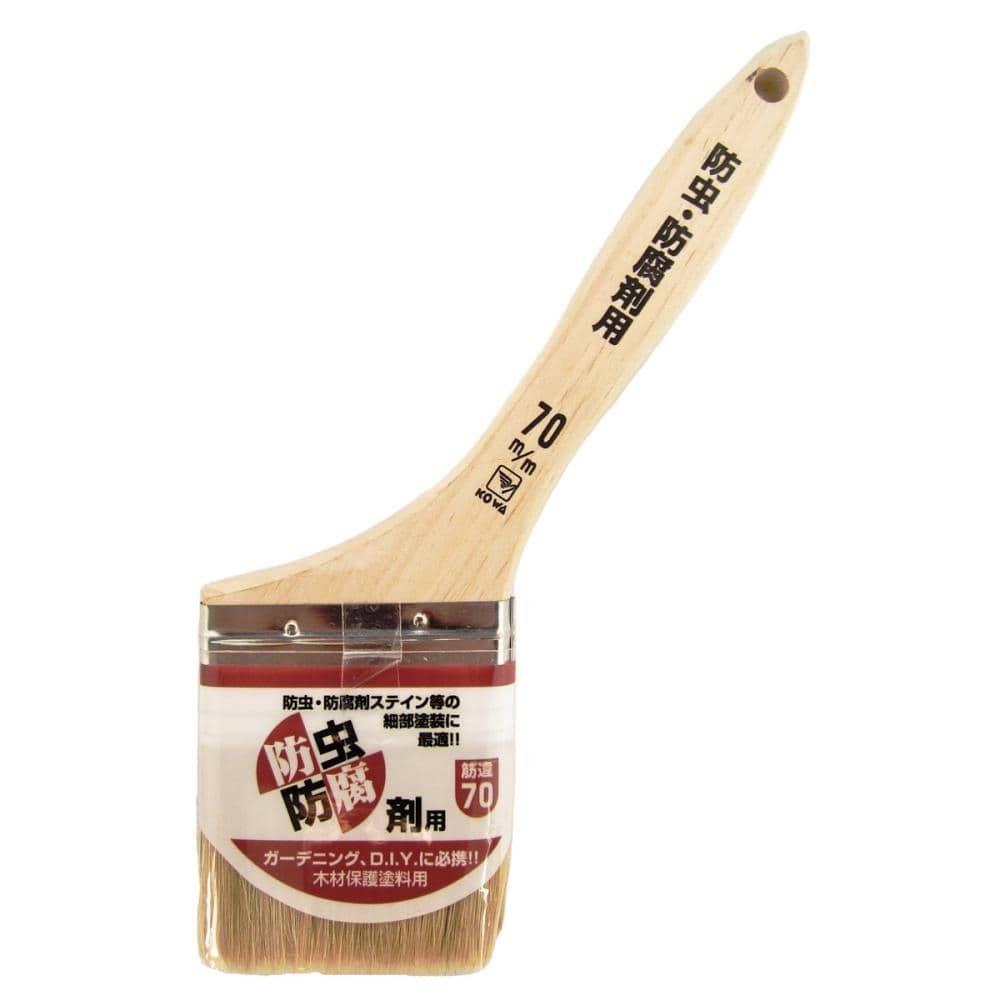 ＫＯＷＡ　防虫防腐剤用刷毛　筋違７０ｍｍ