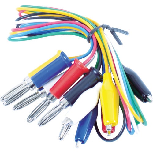 テイシン　テストリード　５０ｃｍ　シールドクリップＳ⇔バナナプラグ（６本入）＿