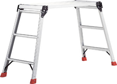 ＴＲＵＳＣＯ　足場台　アルミ製・プロ用　１０００Ｘ４００ＸＨ８５０＿