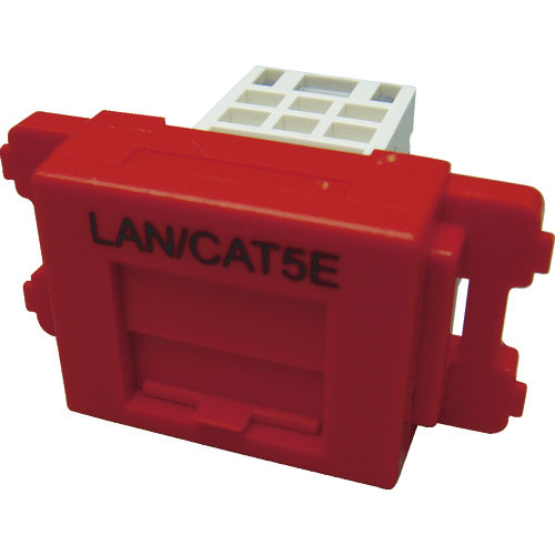 パンドウイット　カテゴリ５ＥＪＩＳプレート用ジャックキット　赤＿