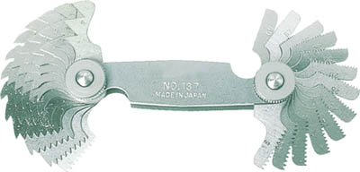 ＴＲＵＳＣＯ　ピッチゲージ　測定範囲０．２５～６．０ｍｍ　６０°　２１枚組＿