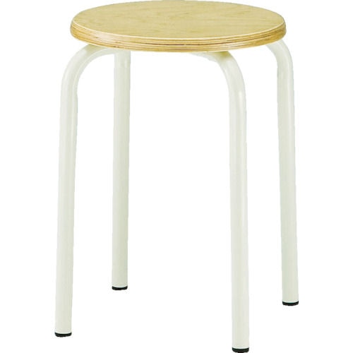 ＴＲＵＳＣＯ　丸イス　木製座・塗装脚　４２０ＸＨ４５０　木目＿