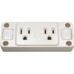 明工　接地ダブルコンセント＿