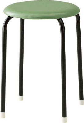 ＴＲＵＳＣＯ　丸イス　塗装脚　３２０ＸＨ４４５　グリーン＿