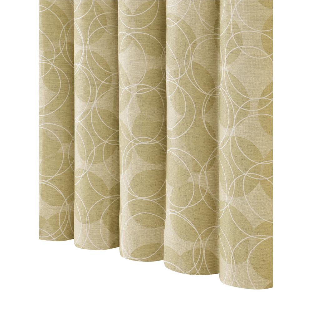 ドレープカーテン　クルーク　遮光性　ベージュ　１００×２００ｃｍ　２枚組