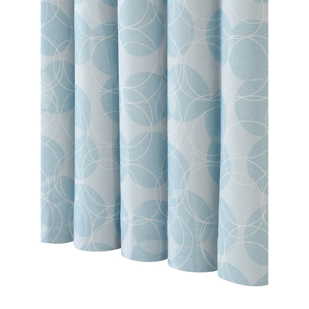 ドレープカーテン　クルーク　遮光性　ブルー　１００×１３５ｃｍ　２枚組