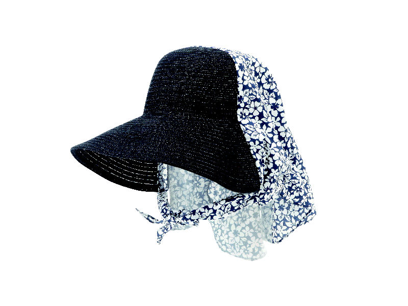 麦わら調農園帽　ブラック　ＳＲ１７０８－００２