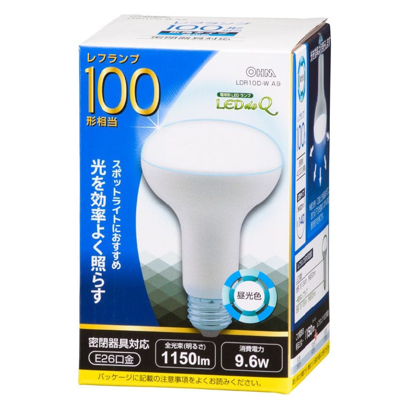 ＬＥＤ電球レフランプ１００Ｗ形　Ｅ２６　昼光色
