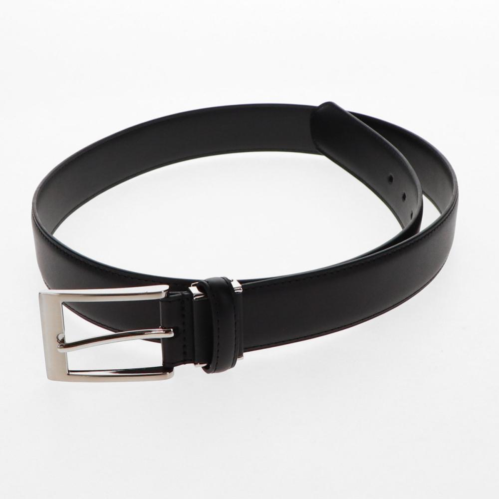 革ベルト３５ｍｍ　ブラック　サイドステッチ